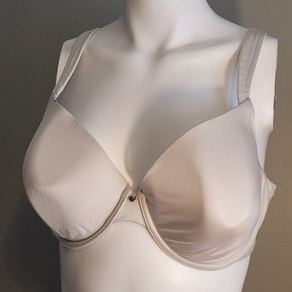 WARNER’S 01581 Easy Does It Underwire Bra 40D Beige Full Coverage Plus Size - Picture 7 of 8